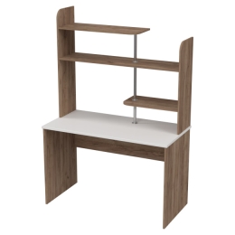 Компьютерный стол СК-12 Дуб Крафт+Белый 120/60/176 см