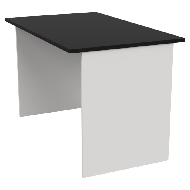 Офисный стол СТЦ-9 цвет Белый+Черный 120/73/76 см
