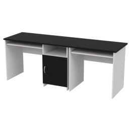 Офисный стол СК-21+СК-27 цвет Белый + Черный