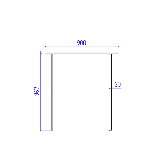 Стол на металлокаркасе СМБ-8 цвет Венге 90/73/96,7 см