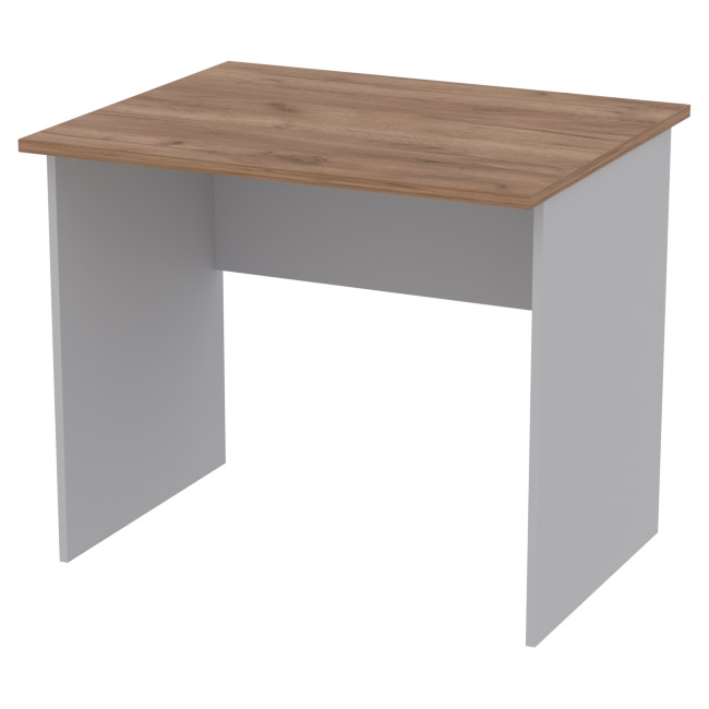 Офисный стол СТ-8 цвет серый+крафт 90/73/76 см