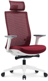 Кресло для руководителя Ruby red white