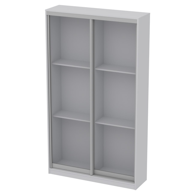 Офисный шкаф ВК-145 цвет серый 120/35/210 см