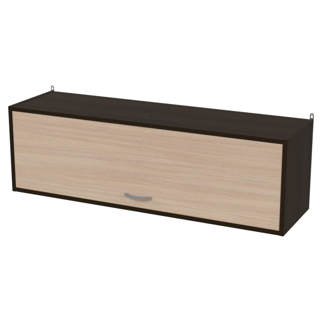 Навесная полка ПП-56+ДВ-56 цвет Венге+Дуб Молочный 120/33/37 см