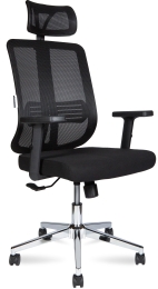 Офисное кресло Tema Сhrome 2D черная ткань