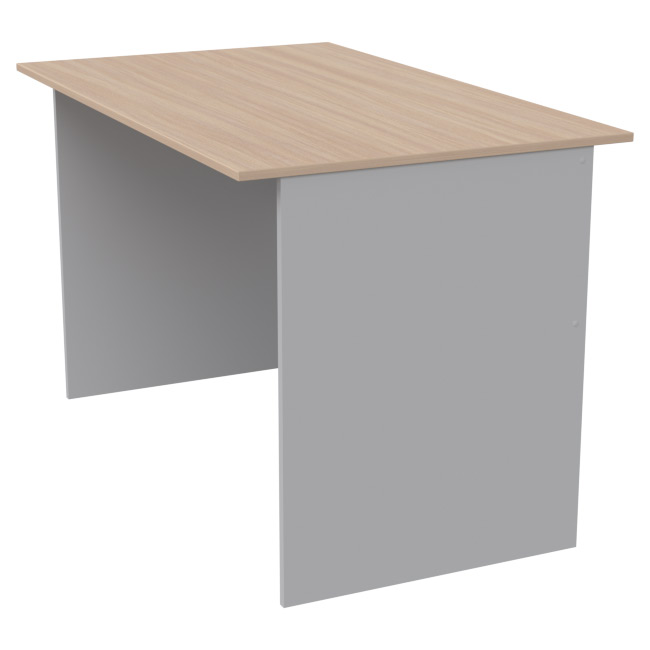 Офисный стол СТ-4 цвет Серый+Дуб Молочный 120/73/75,4 см
