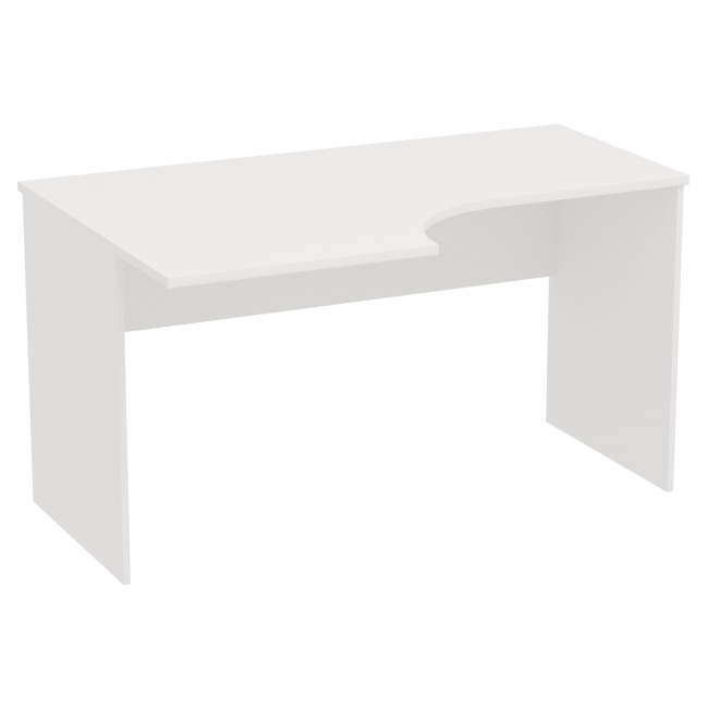 Офисный стол эргономичный цвет Белый СТ-П 140/90/76 см