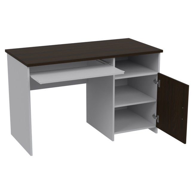 Компьютерный стол СК-21 цвет Серый+Венге 120/60/76 см