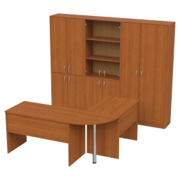 Комплект офисной мебели КП-11 цвет Вишня Оксфорд