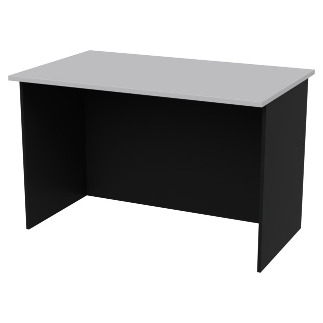 Офисный стол СТЦ-9 цвет Черный+Серый 120/73/76 см
