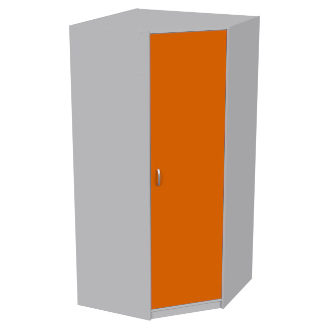 Шкаф для одежды ШУ-1 цвет Серый+Оранж