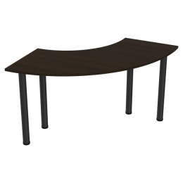 Стол на металлокаркасе СХЭ-112 цвет Венге опора черная 112/60/74 см