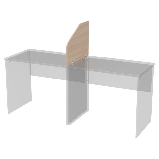 Перегородка для столов Э-59 цвет Дуб Молочный 60/25-45 см