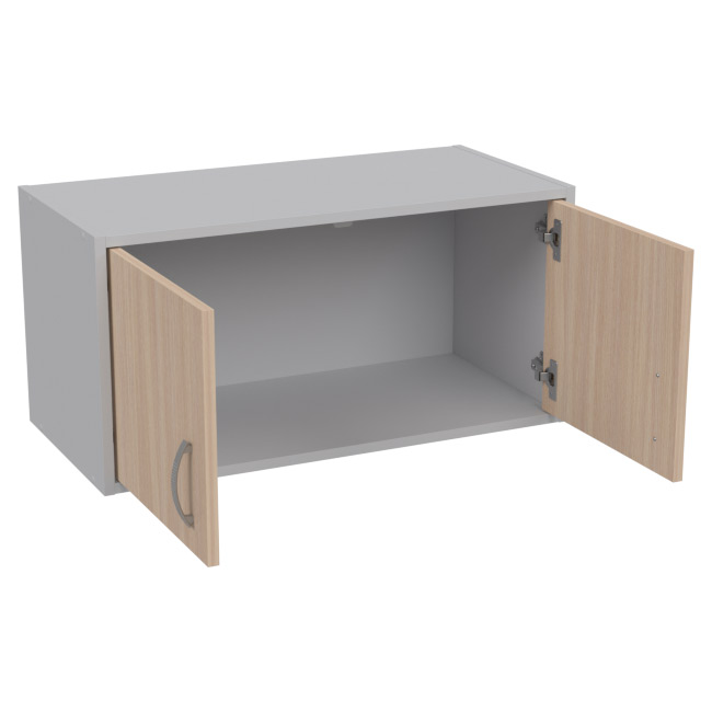 Антресоль АН-01 цвет Серый+Дуб Молочный 77/37/38 см