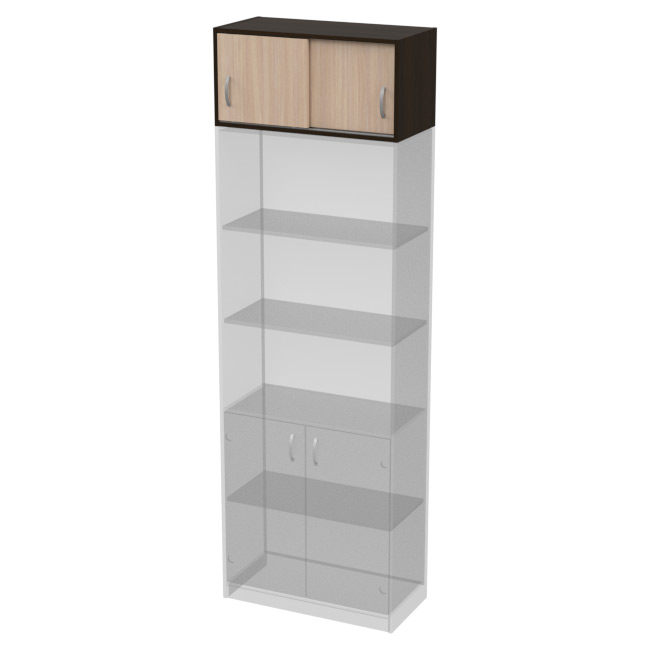 Антресоль АН-02 цвет Венге+Дуб 77/37/38 см