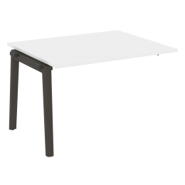Проходной наборный элемент переговорного стола OW.NPRG-2 Белый бриллиант/Дуб темный 118/98/75