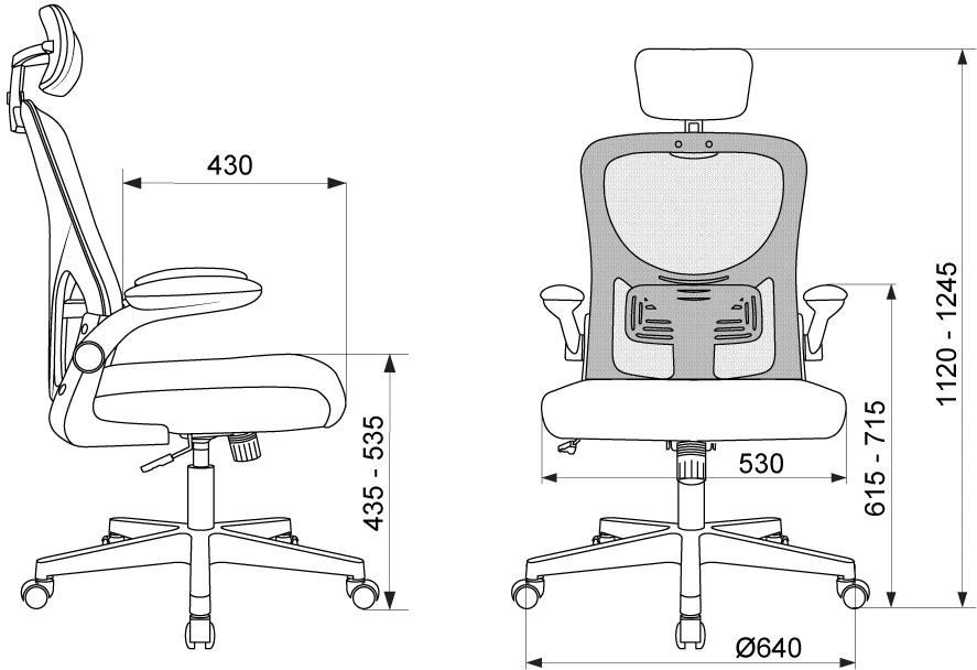 Кресло Бюрократ MC-W101-H/LGREY