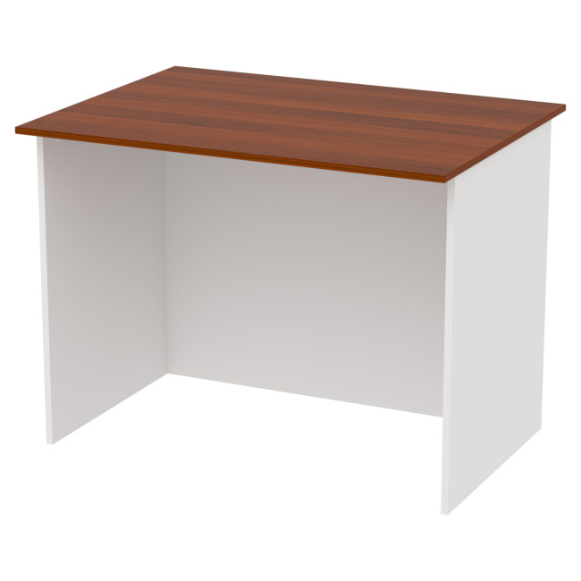 Офисный стол СТЦ-2 цвет белый + орех 100/73/75,4 см