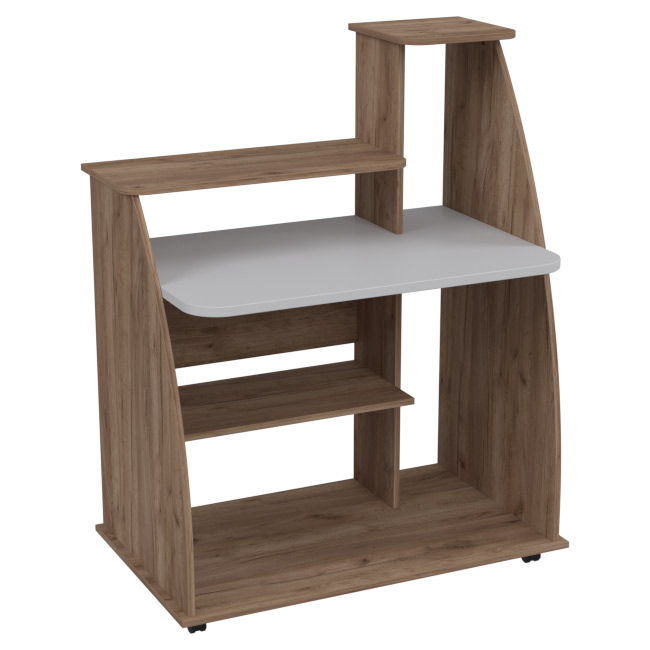 Компьютерный стол СК-19 цвет Дуб Крафт+Серый 97/60/123 см