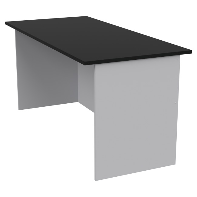 Офисный стол СТЦ-10 цвет Серый+Черный 160/73/76 см
