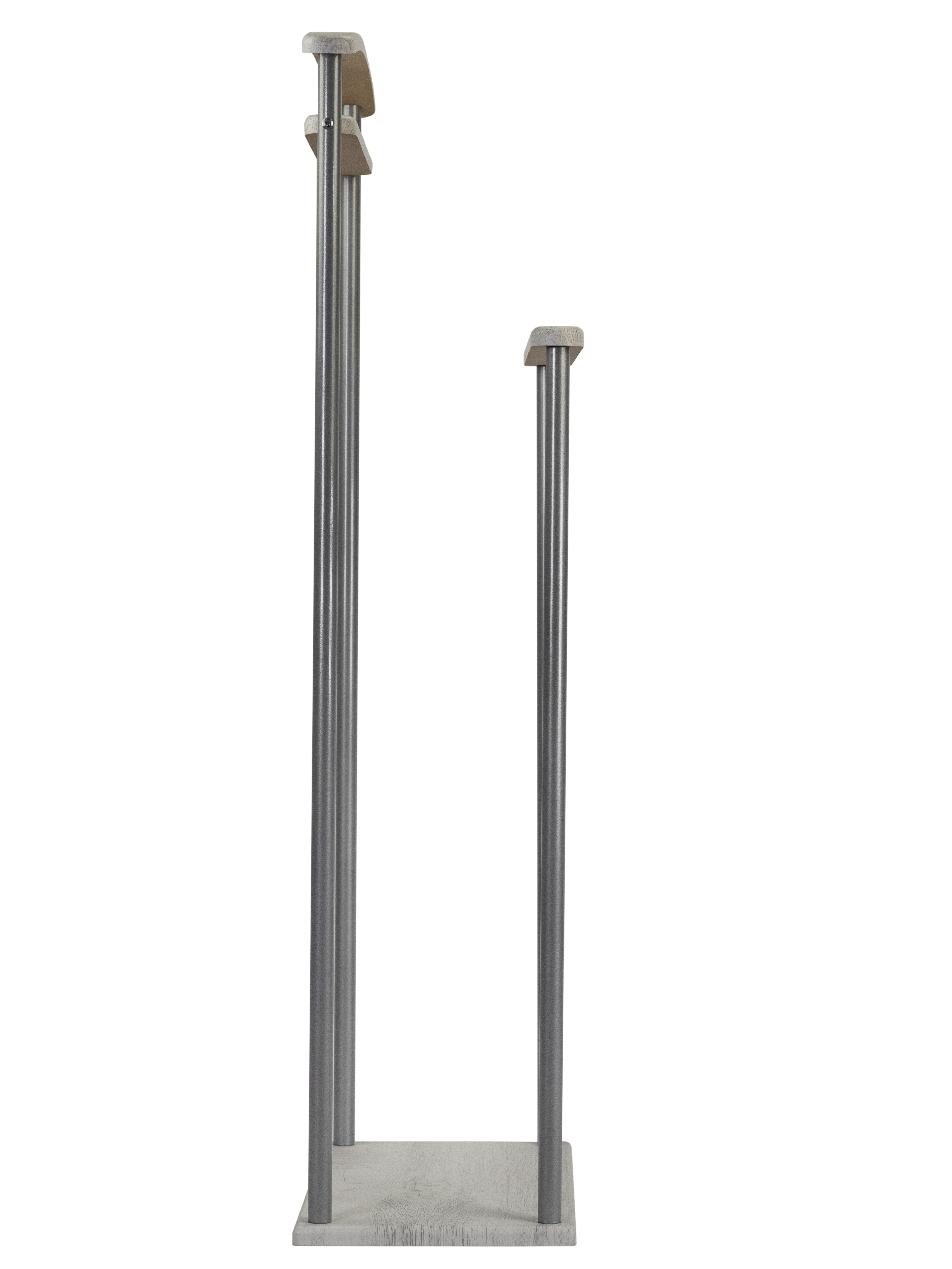 Вешалка костюмная Верис 4 металлик/дуб дымчатый