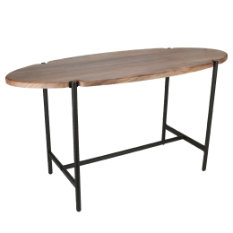 Стол журнальный МеталлАрт М025 коричневый дуб/черный