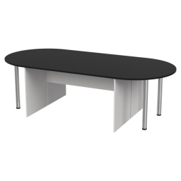 Стол для переговоров составной 260/120 Белый+Черный 260/120/76 см