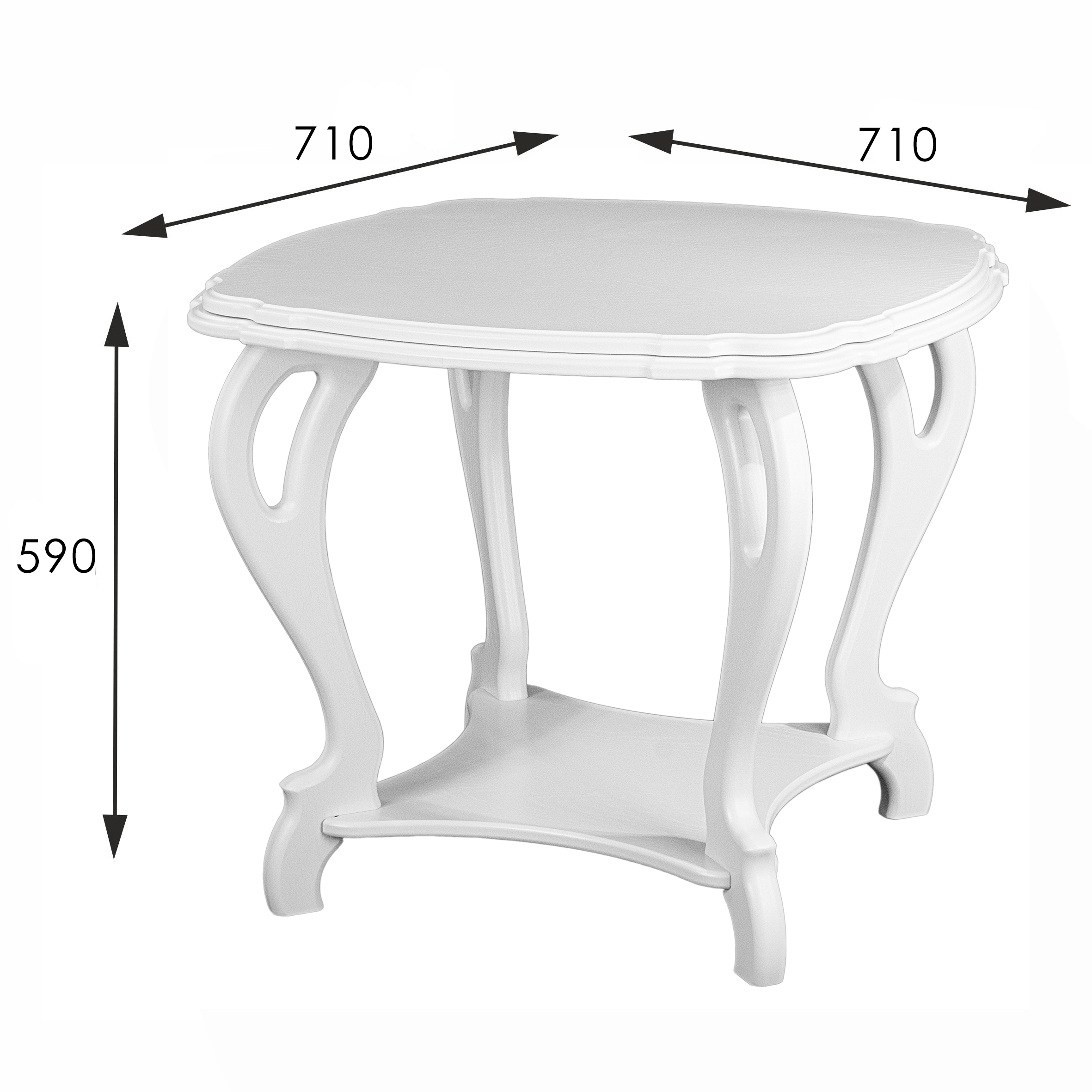Стол журнальный Кофейный П молочный дуб Л