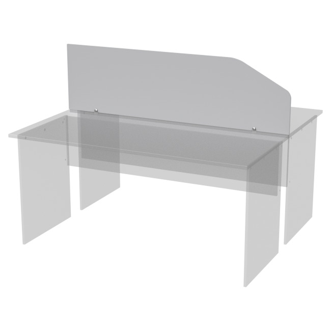 Перегородка для столов Э-32 цвет Серый 160/25-45 см