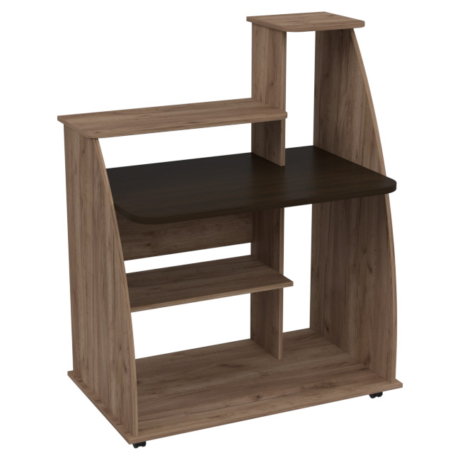 Компьютерный стол СК-19 цвет Дуб Крафт+Венге 97/60/123 см