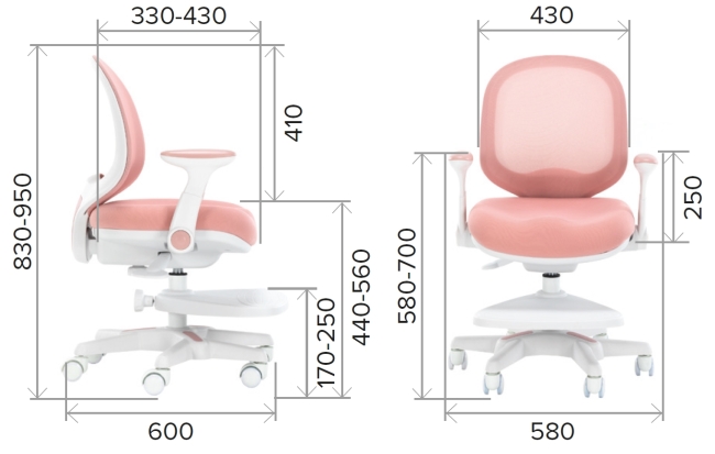 Кресло Everprof Kids 102 Ткань Розовый