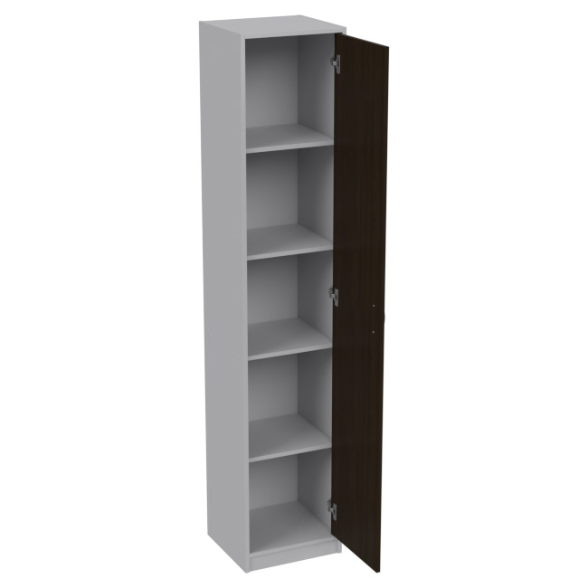 Офисный шкаф СБ-2/З цвет Серый+Венге 40/37/200 см