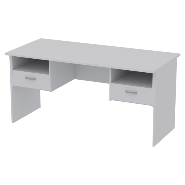 Офисный стол СТ+2Т-10 цвет Серый 160/73/76 см