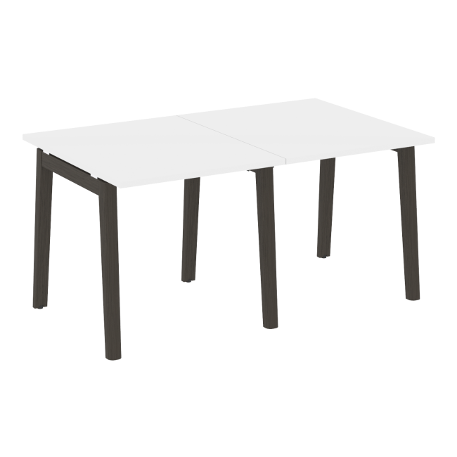 Стол переговорный (2 столешницы) OW.PRG-2.0 Белый бриллиант/Дуб темный 156/98/75