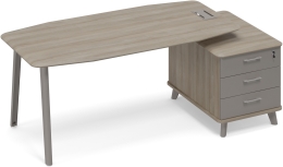 Стол на опорной тумбе малой Вяз-Мокко ТМ М1 113 ВЛ ВЛ МП 205,8/104,2/75,6