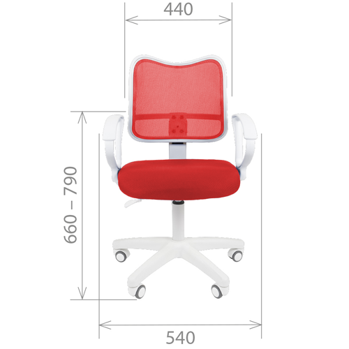 Офисное кресло эконом CHAIRMAN 450LT White Красный