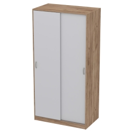 Шкаф для одежды ШК-2 Цвет Дуб Крафт + Серый 100/58/200 см
