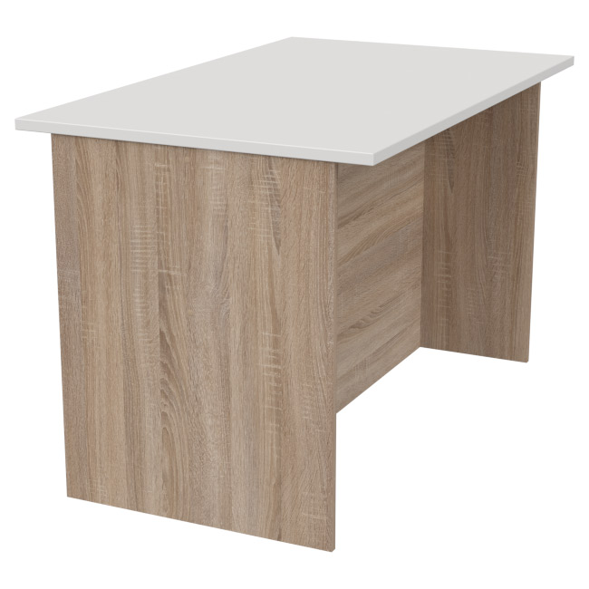 Переговорный стол СТСЦ-9 цвет Дуб Сонома+Белый 120/73/76 см