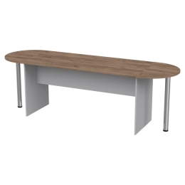 Стол для переговоров овальный 240/73 240/73/76 цвет Серый+Дуб Крафт