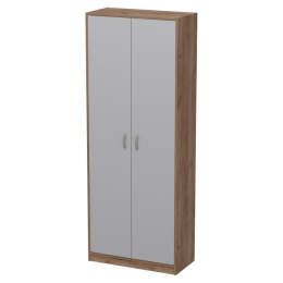 Офисный шкаф для одежды ШО-52 цвет Дуб Крафт+Серый 77/37/200 см