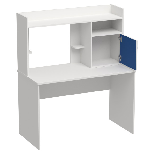Компьютерный стол СК-1 Белый+Синий 120/60/141 см