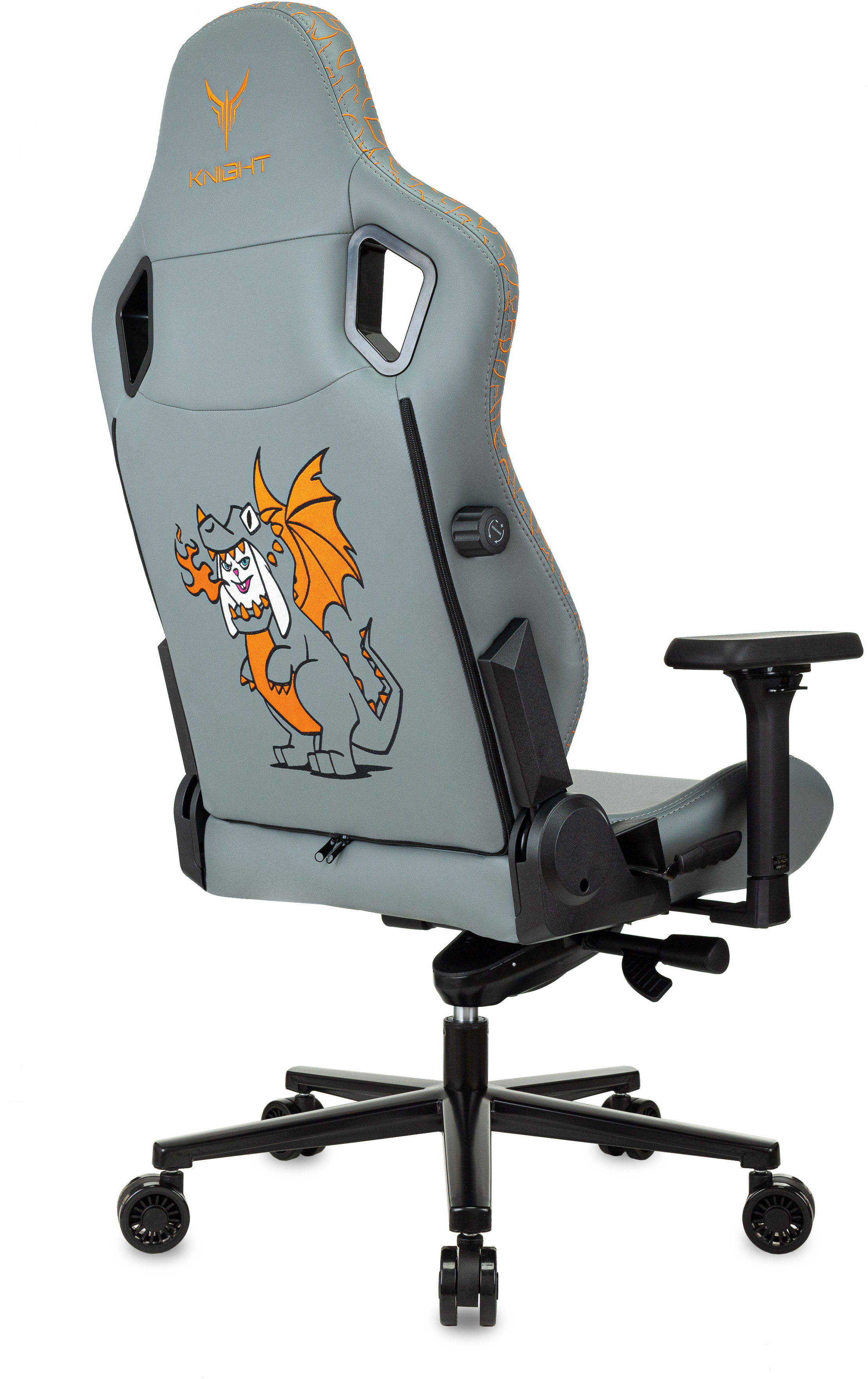 Кресло игровое Knight Craft Dragon серый