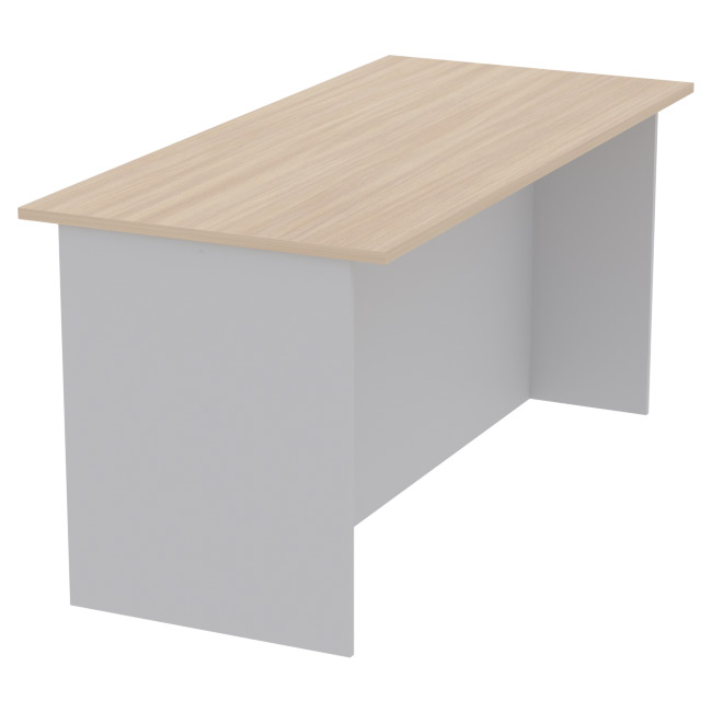 Переговорный стол СТСЦ-10 цвет Серый+Дуб Молочный 160/73/76 см