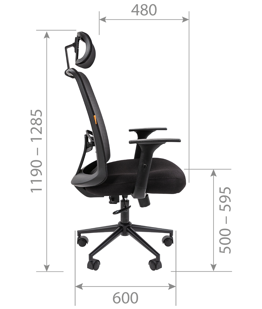 Офисное кресло CHAIRMAN 535 Black черно-серый