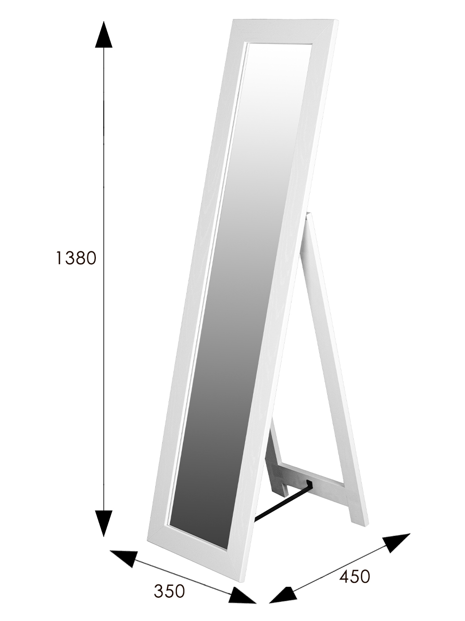 Зеркало напольное BeautyStyle 8 белый