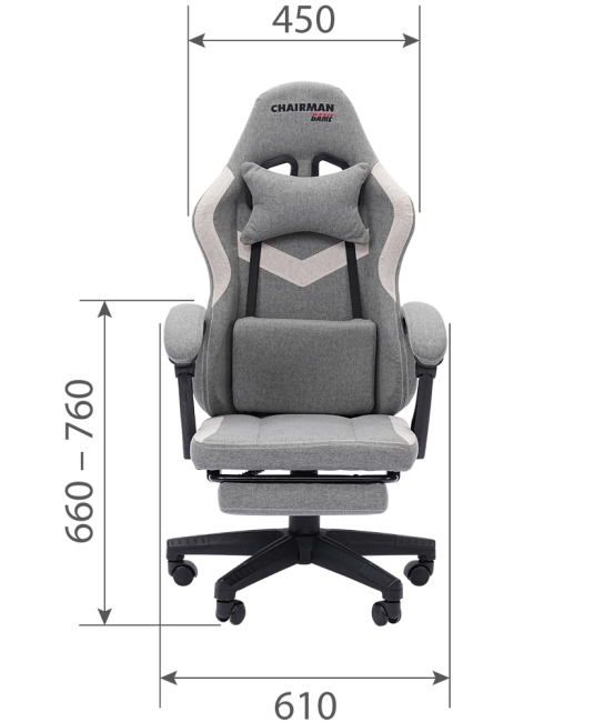 Игровое кресло CHAIRMAN GAME CH-26 голубой