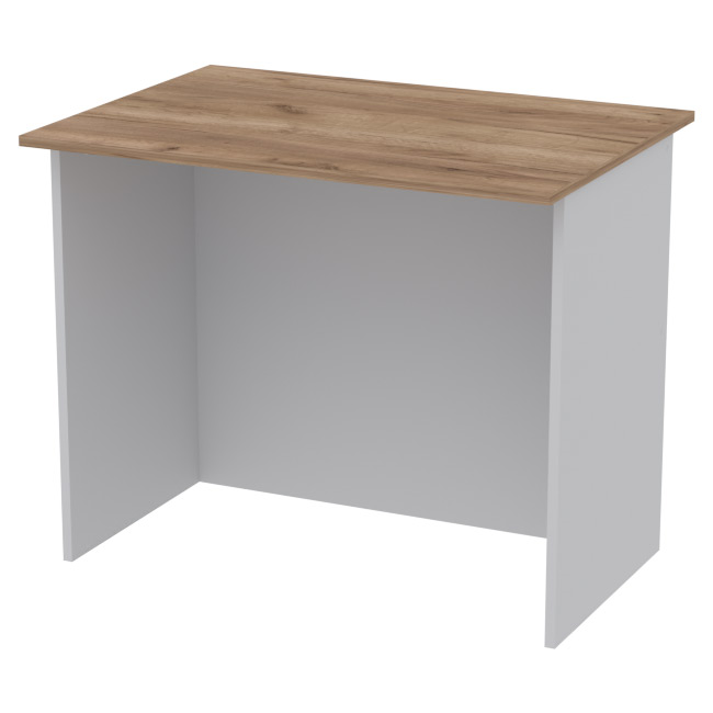 Офисный стол СТЦ-7 цвет серый + крафт 85/60/70 см