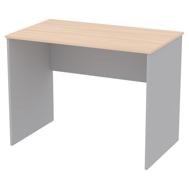 Офисный стол СТ-1 цвет серый + дуб 100/60/75,4 см