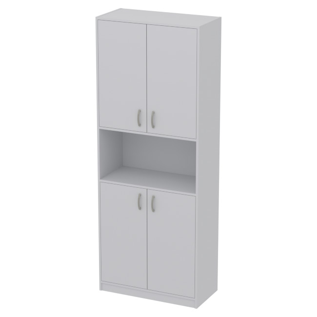Офисный шкаф ШБ-4 цвет серый 77/37/200 см