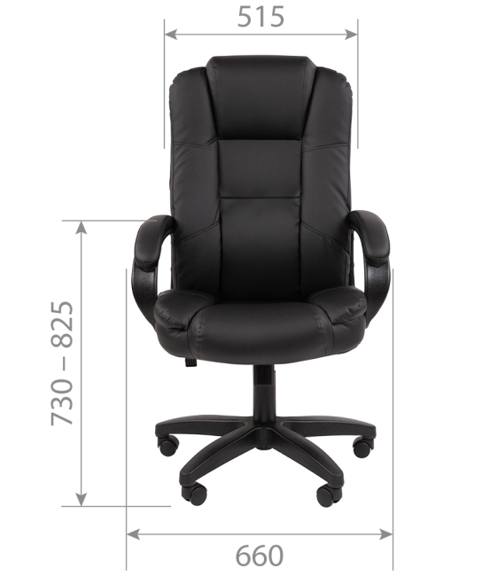 Офисное кресло Chairman 600LT Россия черный пластик экопремиум черный